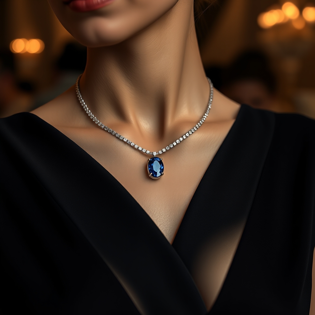 The Gilded Confluence: How Sapphire Pendants and Diamond Necklaces Become the Duality of Opulence and Grace